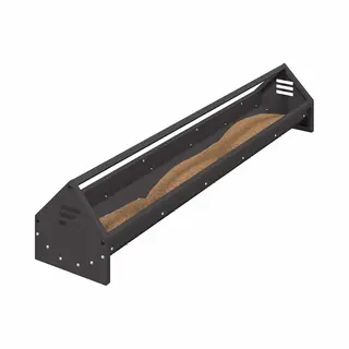 VidaXL - Kippen - Voederbak - Zwart - 108 - X - 20, 5 - X - 20 - Cm - Koudgewalst - Staal