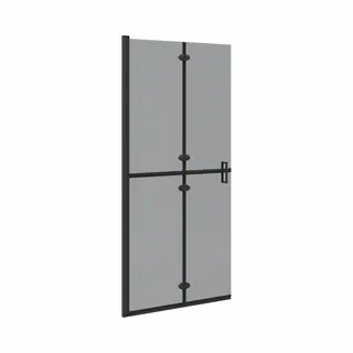 VidaXL Walk-In Duschwand Schwarz 90 X 6.5 X 190 Cm