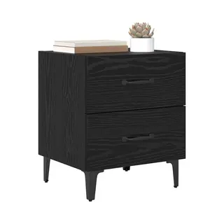 Bettschrank Schwarz Eichen-optik 40 X 35 X 47, 5 Cm Vidaxl