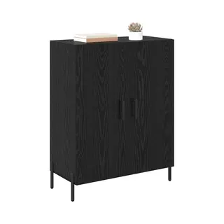 VidaXL Buffet Noir Aspect Chêne - 69, 5 X 34 X 90 Cm - En Matériau Dérivé Du Bois - Buffet Moderne élégant - Design Rectangulaire Et Beaucoup