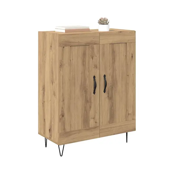 VidaXL Sideboard Artisan-Eiche 69, 5 X 34 X 90 Cm Verbundholz Und Eisen thumbnail