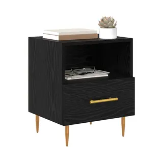 Nachttisch Schwarz 40 X 35 X 47, 5 Cm Holzwerkstoff Vidaxl