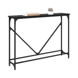 Konsolentisch Schwarz Eichen-optik 102 X 23 X 75 Cm Vidaxl