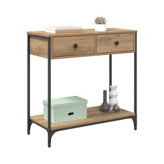 VidaXL Konsolentisch Artisan-Eiche 75 X 34, 5 X 75 Cm Holzwerkstoff