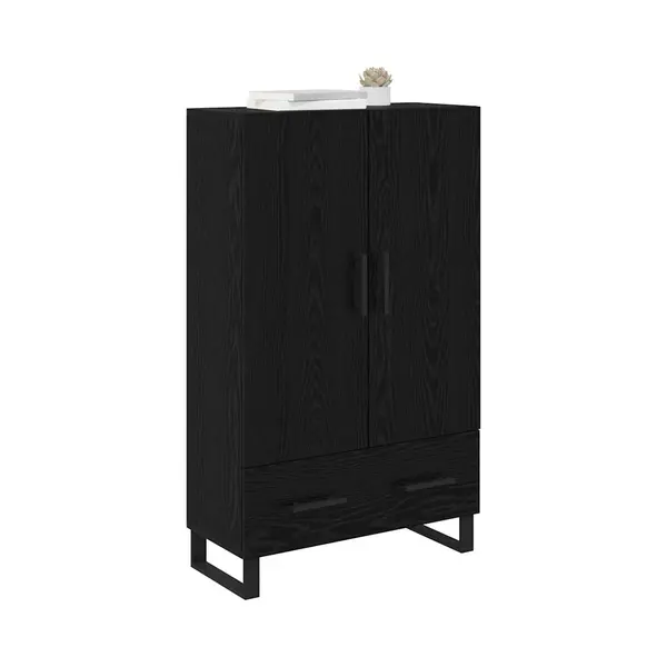 VidaXL Highboard Schwarz Eichen-Optik 69, 5 X 30 X 115 Cm Holzwerkstoff thumbnail
