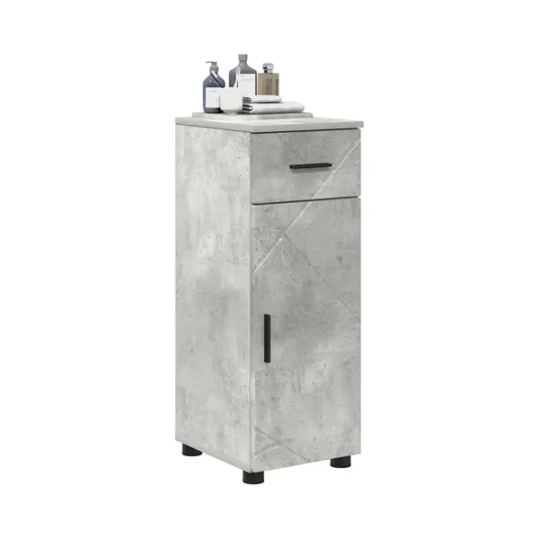 VidaXL Badezimmerschrank Mit Schubladen Beton Grau 30 X 35 X 80 Cm thumbnail