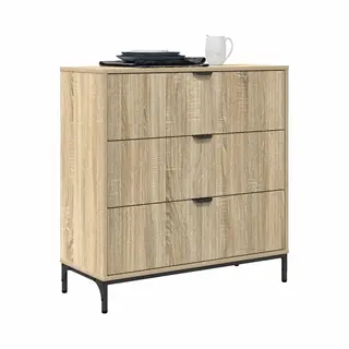VidaXL Dressoir Met Lade Sonoma Eik 79, 5 X 33 X 82 Cm Bewerkt Hout