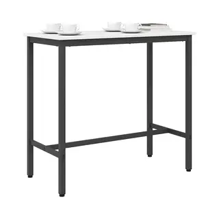 VidaXL Tafel Wit 100 X 50 X 91 Cm Engineered Hout En Staal