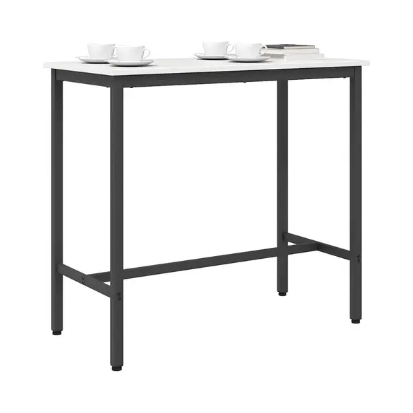 VidaXL Tafel Wit 100 X 50 X 91 Cm Engineered Hout En Staal thumbnail