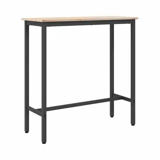 VidaXL Tafel Naturel 100 X 40 X 101 Cm Engineered Hout En Staal