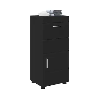Badezimmerschrank-set Tulum Schwarz 37 X 31, 5 X 82 Cm Vidaxl