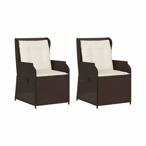 VidaXL Tuinbank 2 Pcs Bruin Poly Rattan thumbnail