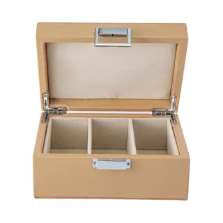 Emilie Collection - Horlogedoos - Beige - Luxe Opbergdoos Voor 3 Horloges - Maat Small