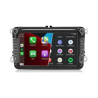Denago Carplay Autoradio Voor Volkswagen Polo T5 Passat Tiguan Touran Golf 5 6 | 2003 T/m 2020 | 8 Inch | Draadloos Apple Carplay En Android Auto | 4GB +