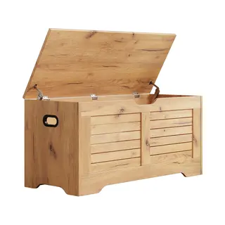 Vdd - Opbergkist - Speelgoedkist - Dekenkist - 100 Cm Breed - Oak Hout Look