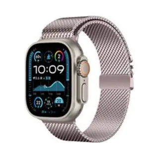 By Qubix Milanese Loop Band Met Klik-sluiting - Rosé Pink - Geschikt Voor Apple Watch 44 Mm - 45 Mm - 46 Mm - 49 Mm (Ultra 1, 2 En 3)
