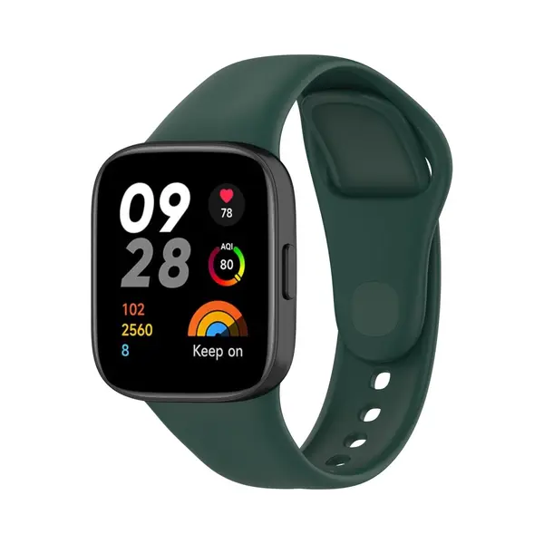 By Qubix Siliconen Bandje - Donkergroen - Geschikt Voor Xiaomi Redmi Watch 3 thumbnail