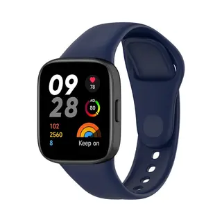 By Qubix Siliconen Bandje - Donkerblauw - Geschikt Voor Xiaomi Redmi Watch 3