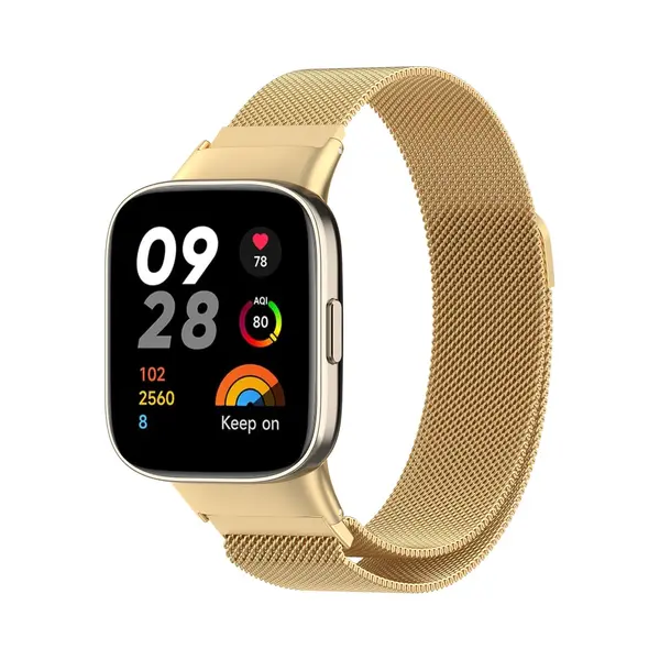 By Qubix Milanese Bandje - Goud - Geschikt Voor Xiaomi Redmi Watch 3 thumbnail