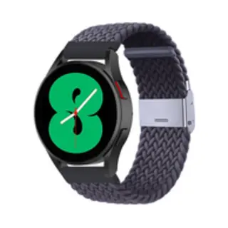 By Qubix Braided Nylon Bandje - Donkergrijs - Geschikt Voor Xiaomi Redmi Watch 5 Active - Redmi Watch 5 Lite