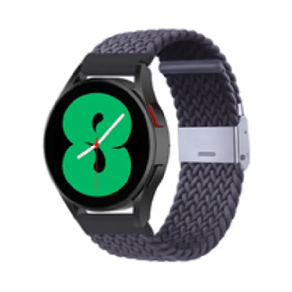 By Qubix Braided Nylon Bandje - Donkergrijs - Geschikt Voor Xiaomi Redmi Watch 5 Active - Redmi Watch 5 Lite thumbnail