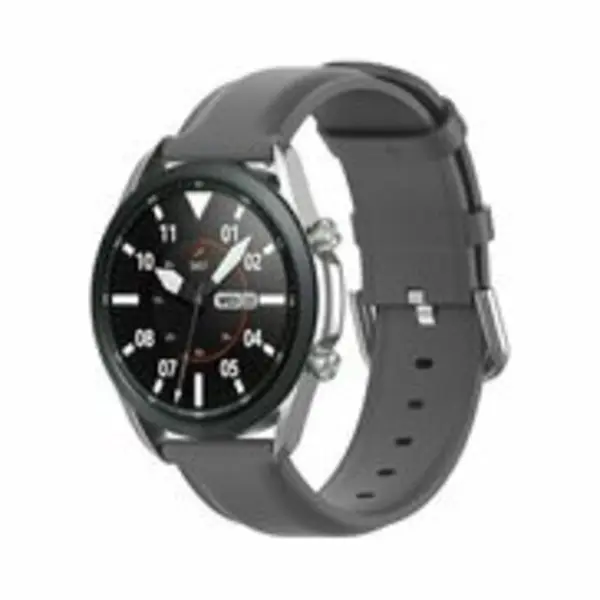 By Qubix Classic Leren Bandje - Grijs - Geschikt Voor Xiaomi Redmi Watch 5 Active - Redmi Watch 5 Lite thumbnail