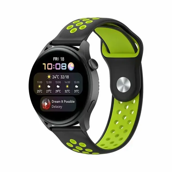 By Qubix Sport Edition - Zwart + Groen - Geschikt Voor Xiaomi Redmi Watch 5 Active - Redmi Watch 5 Lite thumbnail