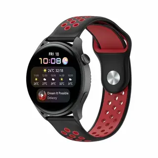 By Qubix Sport Edition - Zwart + Rood - Geschikt Voor Xiaomi Redmi Watch 5 Active - Redmi Watch 5 Lite