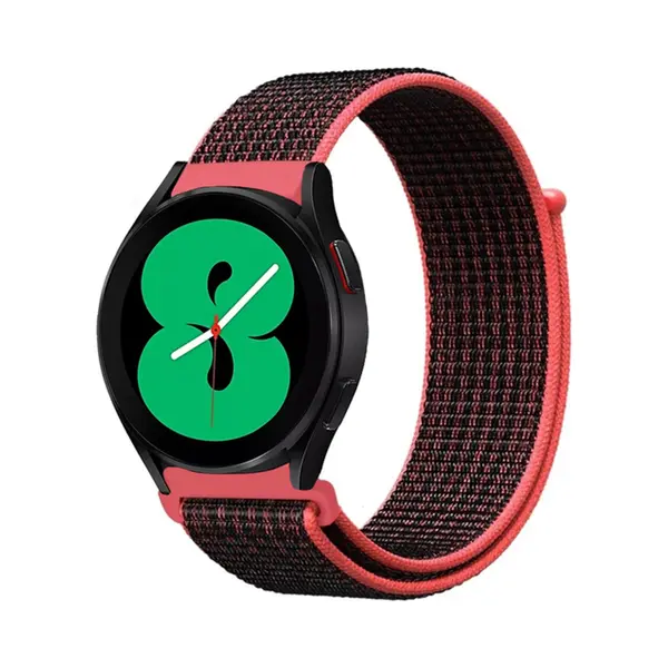 By Qubix Sport Loop Nylon Bandje - Roze-zwart - Geschikt Voor Xiaomi Redmi Watch 5 Active - Redmi Watch 5 Lite thumbnail