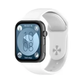 By Qubix Siliconen Sportband - Wit - Horlogebandje Geschikt Voor Huawei Watch Fit 3 - Fit 4