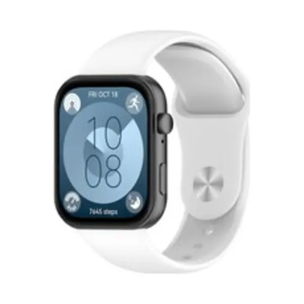 By Qubix Siliconen Sportband - Wit - Horlogebandje Geschikt Voor Huawei Watch Fit 3 - Fit 4 thumbnail
