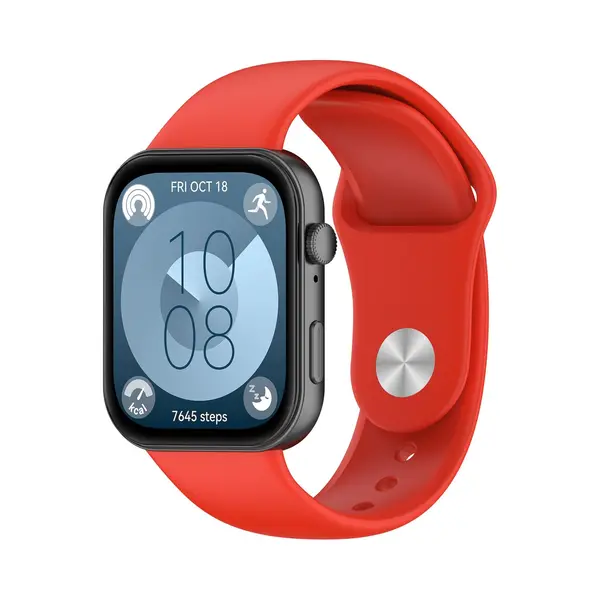 By Qubix Siliconen Sportband - Rood - Horlogebandje Geschikt Voor Huawei Watch Fit 3 - Fit 4 thumbnail