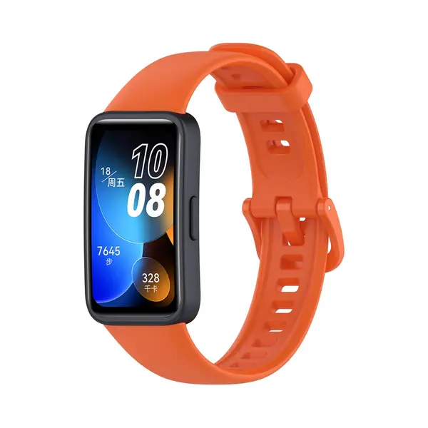 By Qubix Siliconen Bandje Met Gesp - Oranje - Horlogebandje Geschikt Voor Huawei Band 10 - 9 - 8 thumbnail