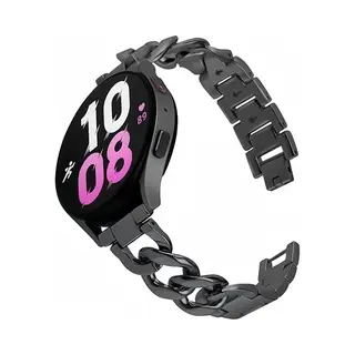 By Qubix - Smartwatch Bandje 18mm - Geschikt Voor Garmin Venu 3s - Vivoactive 4s - Venu 2s - Vivomove 3s - Forerunner 255s - Metalen Ketting Band -