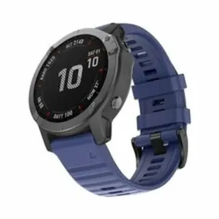 By Qubix - 22mm Quickfit - Siliconen Bandje - Donkerblauw - Geschikt Voor Garmin Fenix 7 - 6 - 5 - Geschikt Voor Garmin Bandje