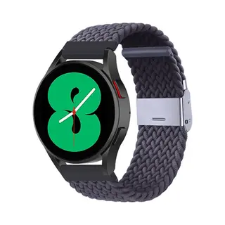 By Qubix - Smartwatch Bandje 22mm - Geschikt Voor Garmin Venu 4 - 45 Mm - Braided Nylon Bandje - Donkergrijs - Geschikt Voor Garmin Bandje