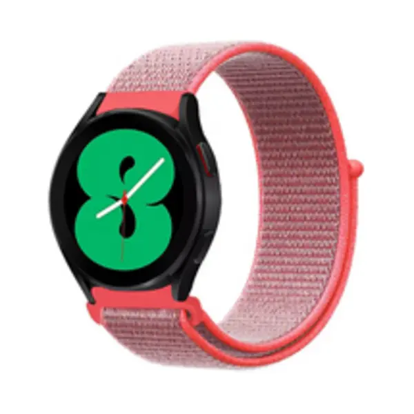 By Qubix - Smartwatch Bandje 22mm - Geschikt Voor Garmin Venu 4 - 45 Mm - Sport Loop Nylon Bandje - Roze - Geschikt Voor Garmin Bandje thumbnail