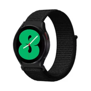 By Qubix - Smartwatch Bandje 22mm - Geschikt Voor Garmin Venu 4 - 45 Mm - Sport Loop Nylon Bandje - Zwart - Geschikt Voor Garmin Bandje