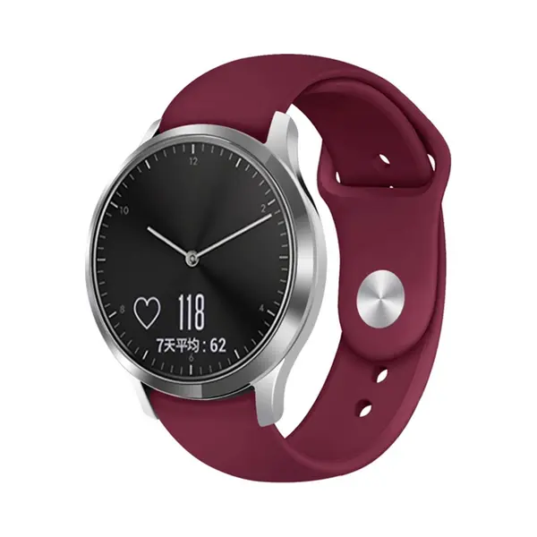 By Qubix - Smartwatch Bandje 18mm - Geschikt Voor Garmin Venu 4 - 41mm - Sportbandje - Maat, Small - Bordeaux - Geschikt Voor Garmin Bandje thumbnail