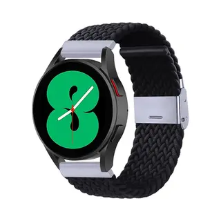 By Qubix Horlogebandje Geschikt Voor Huawei Watch Gt 6 - 41mm - Braided Nylon Bandje - Zwart - Aanzetmaat, 18mm