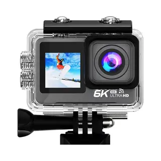 Lipa At-M82TR 6K Actioncamera Ips Wifi - Action Camera Waterdicht - Nachtvisie - Sony Imx Sensor - 21 Accessoires- 6K Resolutie - Dual Screen - Sd Tot