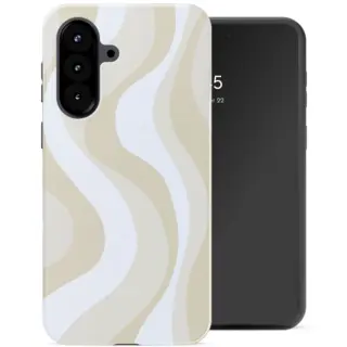 Selencia Hoesje - Geschikt Voor Samsung Galaxy A57 (5G) - Backcover - Desert Waves Beige