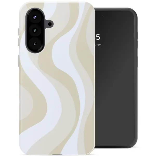 Selencia Hoesje - Geschikt Voor Samsung Galaxy A57 (5G) - Backcover - Desert Waves Beige thumbnail