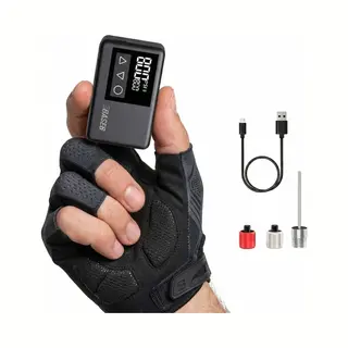BASE6® Elektrische Fietspomp Xs - 108 Gram - Draagbaar - Smart Digitaal Display - Mini Luchtcompressor - Koersfiets - Racefiets - Gravelbike -