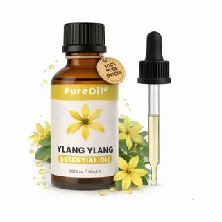 PureOil – Ylang Etherische Olie – 30ml – 100% Puur, Natuurlijk & Vegan – Voor Haar | Huid | Gezicht | Scalp | Diffuser | Aromatherapie
