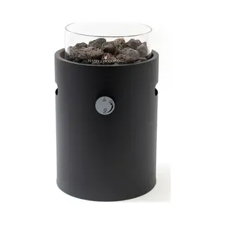 Lumi Nordic Black Tabletop Gas Fireplace By Happy Cocooning – Powder-Coated Steel 1.98 Kw – EN417 Compatible