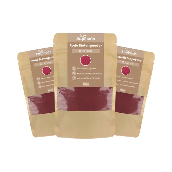 Supfoods Beetroot Powder Puur - Voor Smoothies En Gezonde Recepten - 500gram thumbnail