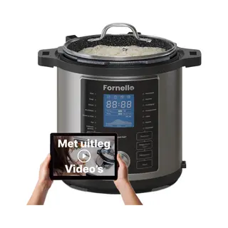 Fornello Supremo 6L Multicooker - Rijstkoker - 17 Programma's - Zilver/Rvs