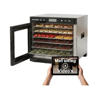 Fornello Voedseldroger - Inc. Uitlegvideo's - Droogkast - Droogmachine - Dehydrator - Droogoven