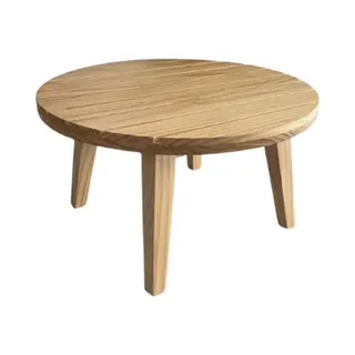 Bijzettafel Voor Buiten - Salontafel - Tuintafel - Hout - Massief Grenen - Rond - Ø 60cm - Voor Binnen